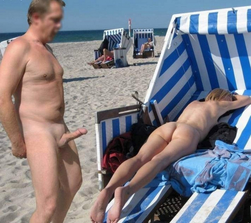 Эрекция на нудиском пляже