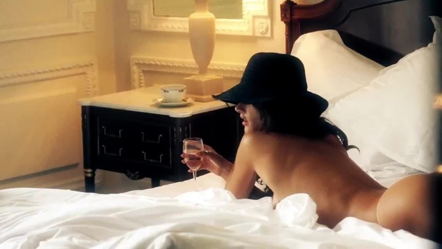 Alessandra Ambrosio goes topless for Victoria's Secret