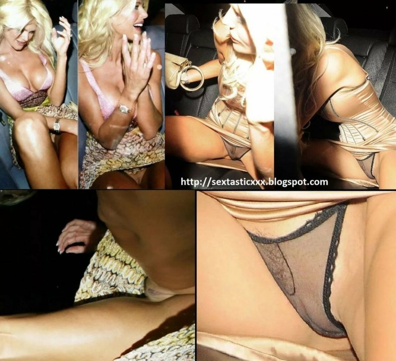 Бритни Спирс и Пэрис Хилтон в машине upskirt