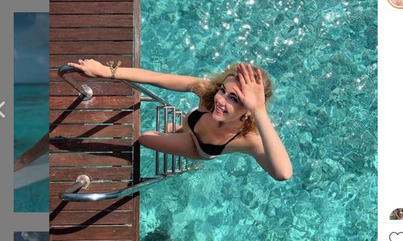 Юлианна Караулова на Мальдивах
